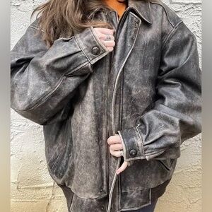 Vintage Eddie Bauer Bomber Jacket Mens XXL Brown